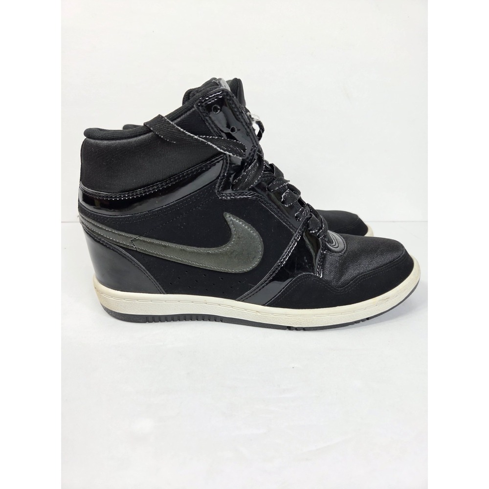 Vtg Nike Force Dunk Sky Hi  Wedge Black White High Women 9.5
